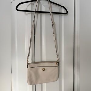 Coach Leather Cream Crossbody Bag